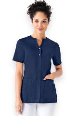 Blouse Beauté Femme - Boutonnage invisible bleu navy