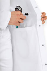 Blouse blanche Homme - patte de boutons-pression blanc blanc