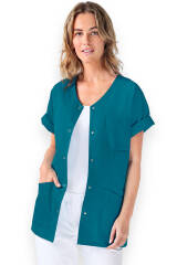 CORE tuniek dames - doorknoopsluiting petrol