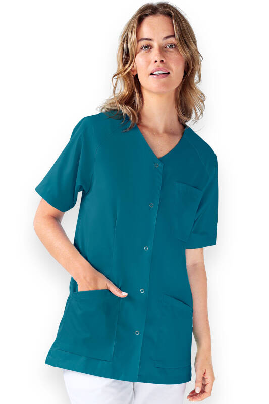 CORE tuniek dames - doorknoopsluiting petrol