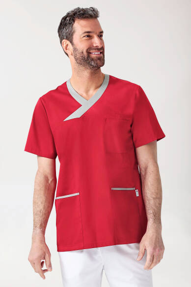 CORE oversteektuniek heren rood/grijs