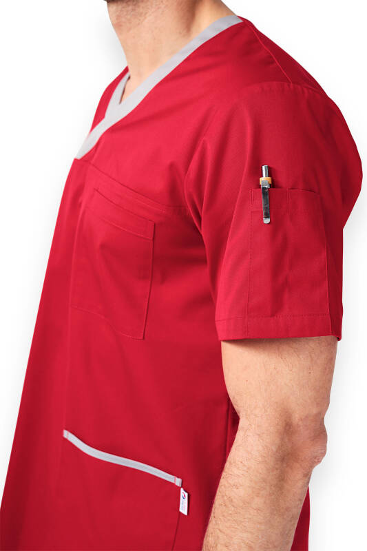 CORE oversteektuniek heren rood/grijs