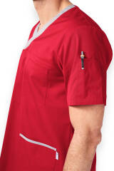 CORE oversteektuniek heren rood/grijs
