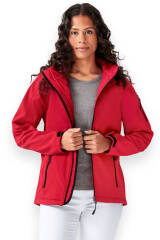 Softshell Veste mixte - à capuche rouge