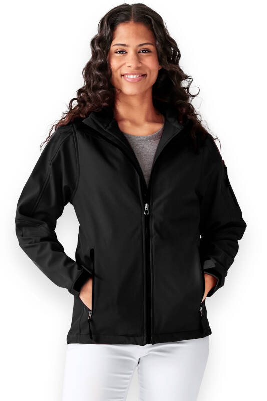 Softshell Jacken Unisex - mit Kapuze schwarz