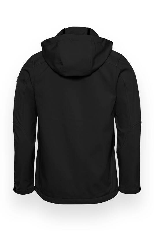 Softshell Jacken Unisex - mit Kapuze schwarz