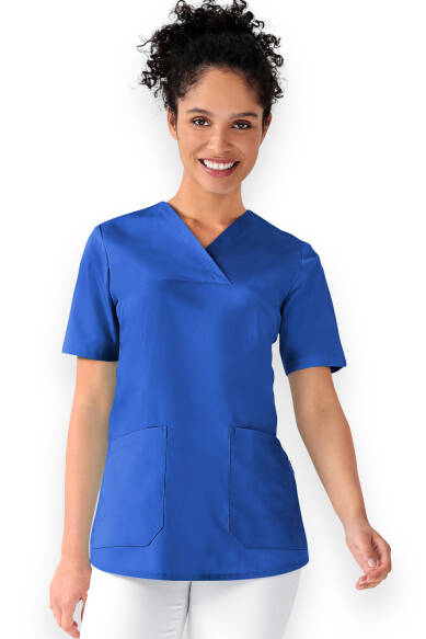 Tunique Stretch Femme - Col V bleu roi
