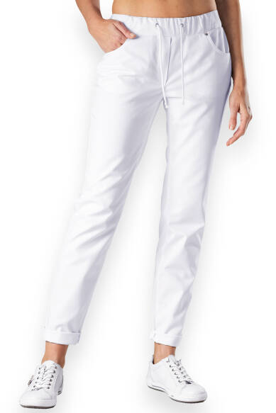 Schlupfhose für Damen im 5-Pocket Stil weiß