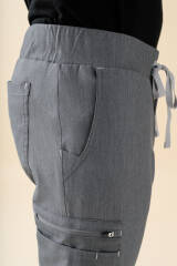 KAERE Pantalon Homme - avec poches cargo gris chiné