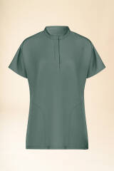 KAERE Tunique Femme - Col officier vert foncé