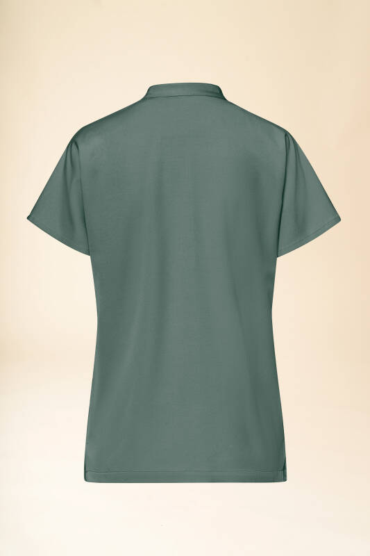 KAERE Tunique Femme - Col officier vert foncé