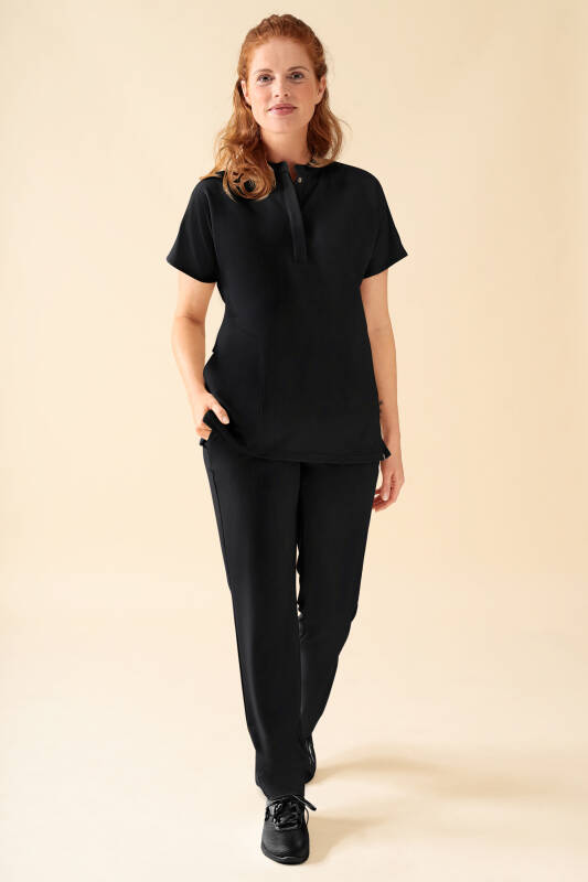 KAERE Tunique Femme - Col officier noir