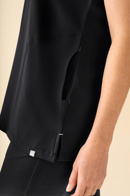 KAERE Tunique Femme - Col officier noir