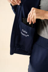 KAERE Veste blouson Femme - Poignet élastiqué bleu navy