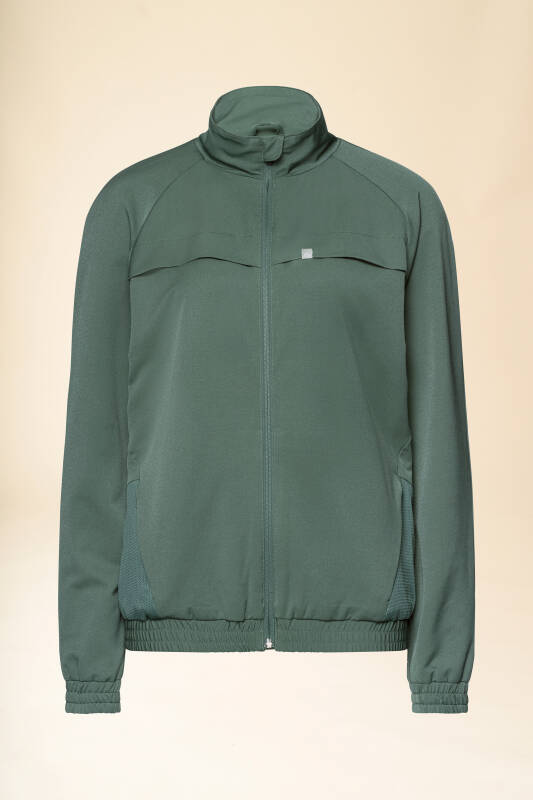 KAERE Veste blouson Femme - Poignet élastiqué vert foncé
