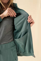 KAERE Veste blouson Femme - Poignet élastiqué vert foncé