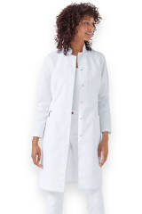 Blouse blanche Femme - Coton - Patte de boutons-pression - blanc