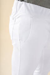 KAERE broek heren - zoom met elastische boord zonder beenzak wit