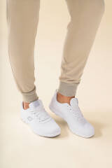 KAERE Pantalon Femme - ourlets côtelés et sans poches cargo sable