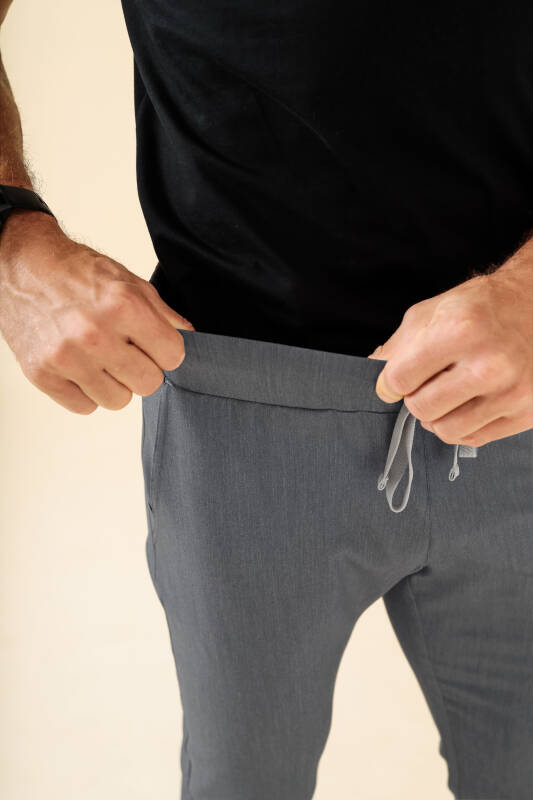 KAERE broek heren - zonder beenzak grijs melange
