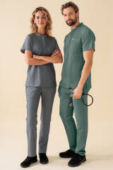 KAERE broek dames - zonder beenzak grijs melange