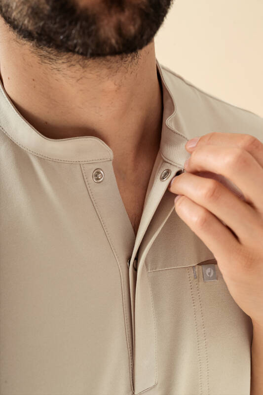KAERE Tunique Homme - Col officier sable