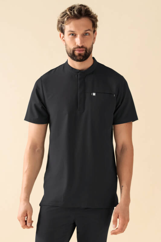 KAERE Tunique Homme - Col officier noir