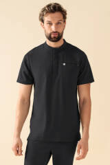 KAERE Tunique Homme - Col officier noir