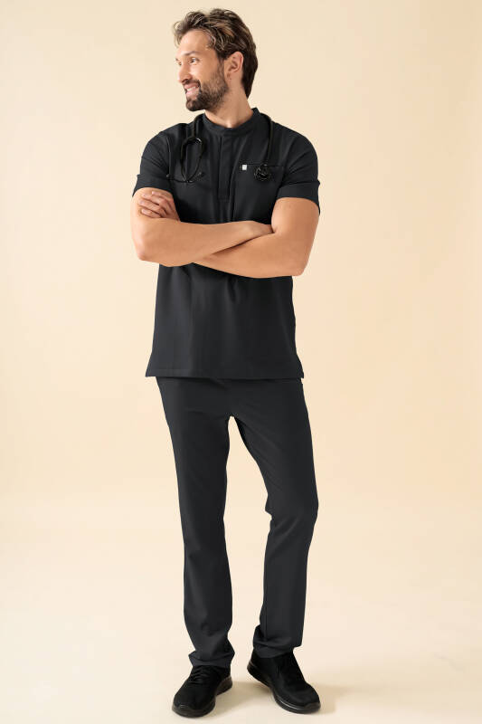 KAERE Tunique Homme - Col officier noir