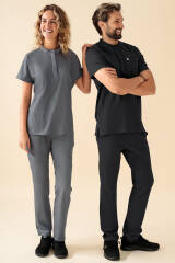 KAERE Tunique Homme - Col officier noir