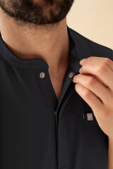 KAERE Tunique Homme - Col officier noir
