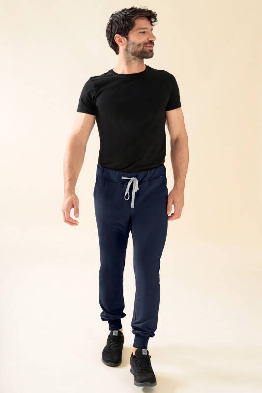 KAERE Hose Herren - Saumbündchen Kurzgr. ohne Beintaschen navy