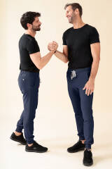 KAERE Hose Herren - Saumbündchen Kurzgr. ohne Beintaschen navy