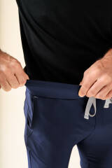 KAERE Hose Herren - Saumbündchen Kurzgr. ohne Beintaschen navy