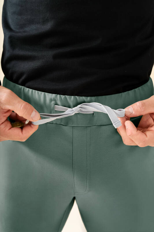 KAERE Hose Herren - Saumbündchen Kurzgr. ohne Beintaschen dunkelgrün