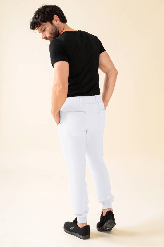 KAERE Hose Herren - Saumbündchen Kurzgr. ohne Beintaschen weiß