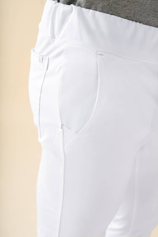 KAERE Hose Herren - Saumbündchen Kurzgr. ohne Beintaschen weiß