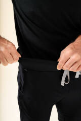 KAERE Hose Herren - Saumbündchen Kurzgr. ohne Beintaschen schwarz