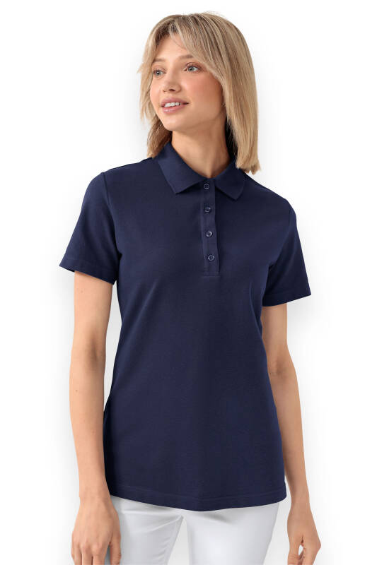 CORE T-shirt Femme – Col polo navy