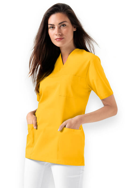 Tunique mixte - Décolleté V jaune soleil