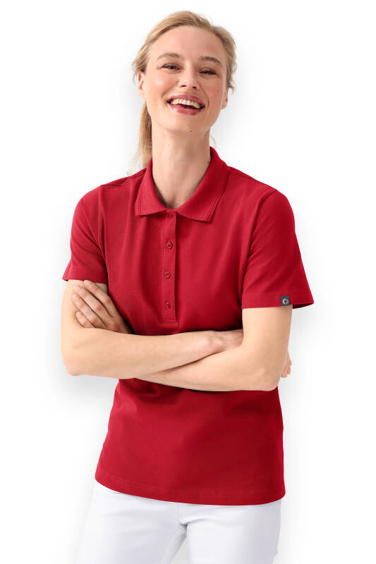 CORE shirt dames doubleface piqué - polokraag rood