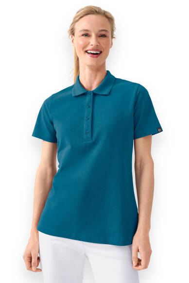 CORE T-shirt Femme Doubleface Piqué – Col polo pétrole