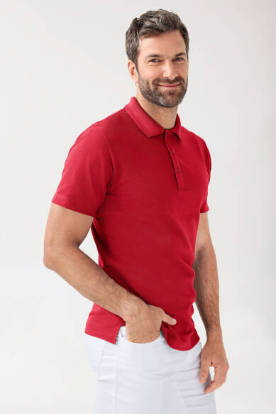 COMFY FLEX Stretch Shirt Herren - Polokragen rot