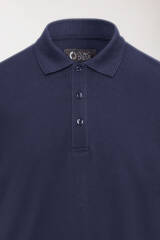 COMFY FLEX stretch shirt heren - polokraag navy