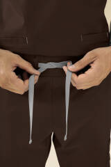 KAERE Pantalon Homme - avec poches cargo coffee
