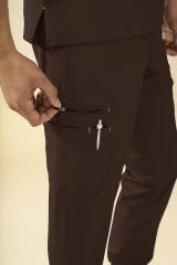 KAERE Pantalon Homme - avec poches cargo coffee