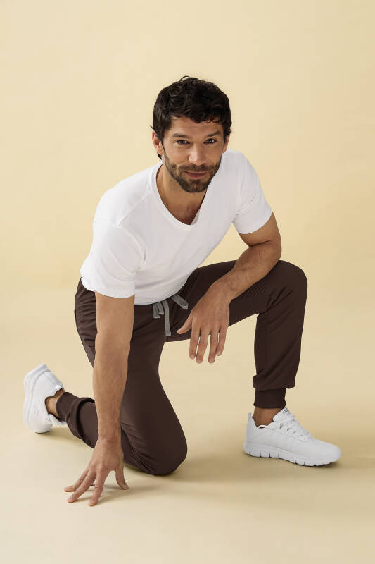 KAERE Hose Herren - Saumbündchen Kurzgr. ohne Beintaschen coffee