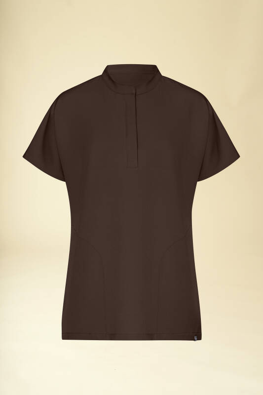 KAERE Tunique Femme - Col officier coffee