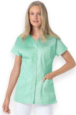 Tuniektuniek dames - doorknoopsluiting opaal