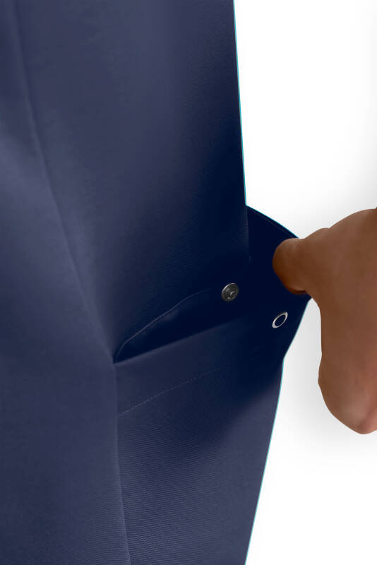 Polo Schlupfkasack Herren - Double Face Piqué navy